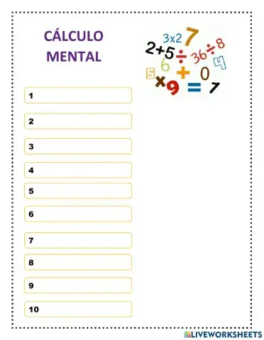 Calculo mental