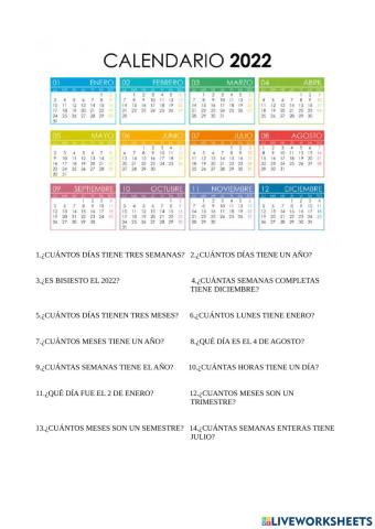 Calendario 2022