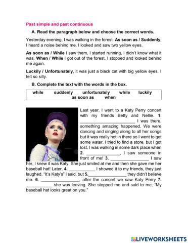 Simple past and past continuous