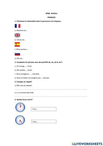 2eme niveau de français