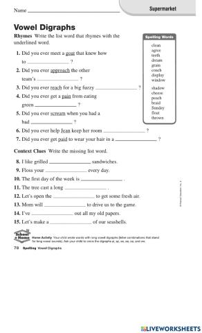 Spelling Unit 1 Week 4