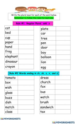 Singular - Plural Nouns 