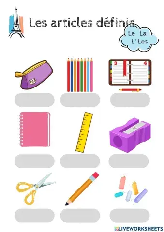 Les articles définis 1