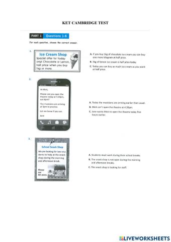 English Reading Test