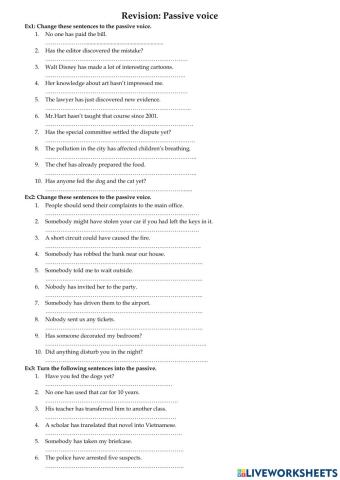 Passive voice - revision
