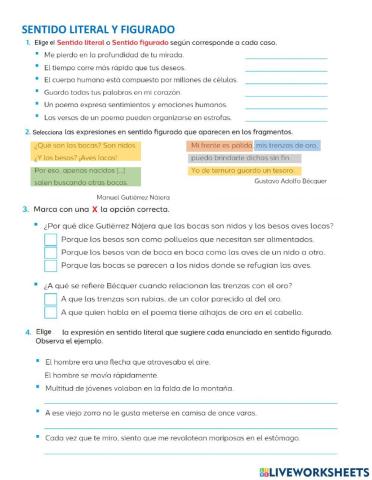 Sentido literal y figurado