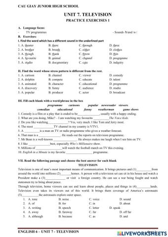 E6 - Unit 7 - Practice Exercises 1