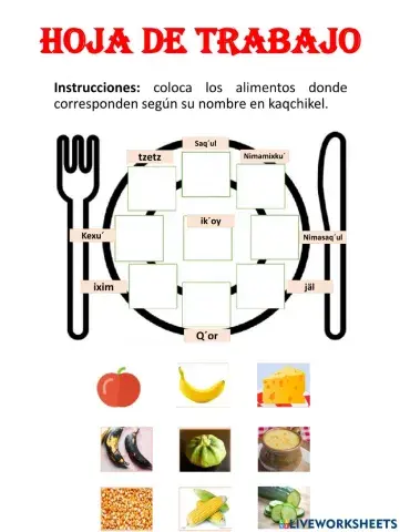 Alimentos en kaqchikel