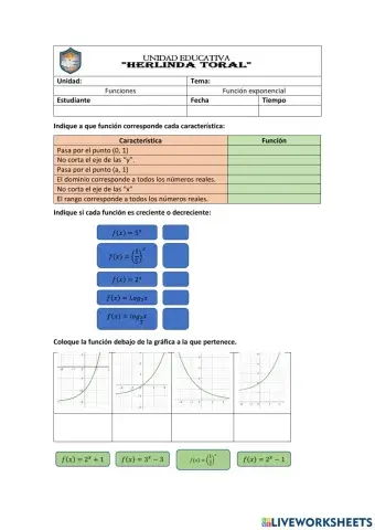 Funciones exponencial y logarítmica
