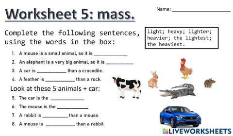 Mass sentences and comparisons