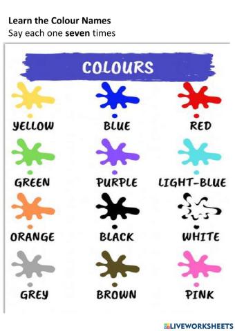 Pre school colours