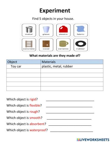 Material Properties Activity