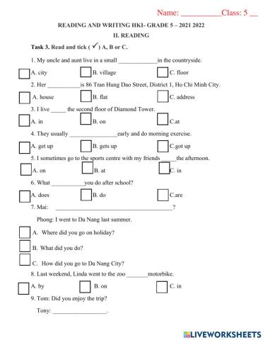 Reading and writing hki 2021 2022