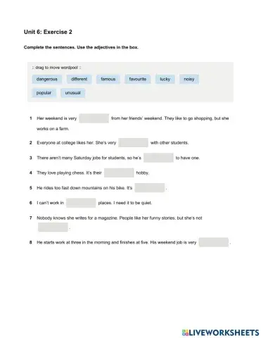 Mindset Foundation - Languague Builder Skills Modules - Unit 6 Ex2