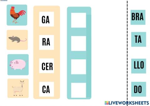 Busca la sílaba que falta