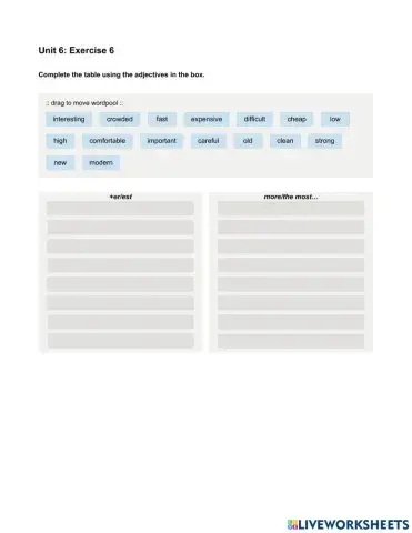 Mindset Foundation - Grammar & Vocabulary Skills Modules - Unit 6 Ex6