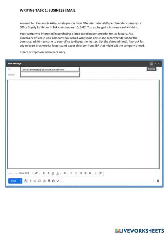 Business Email Writing 1
