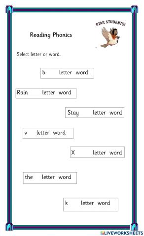 Letter or word
