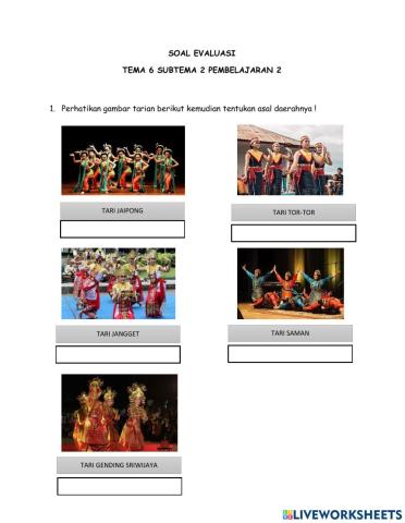 Soal evaluasi t6 st2 pb 2