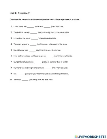 Mindset Foundation - Grammar & Vocabulary Skills Modules - Unit 6 Ex7