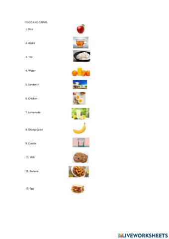 Food and drinks