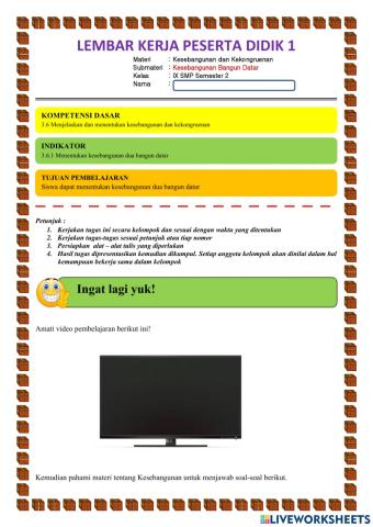 LKPD Kesebangunan - Kelas IX