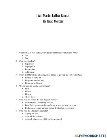 I Am Martin Luther King Jr.