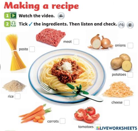 Making a recipe