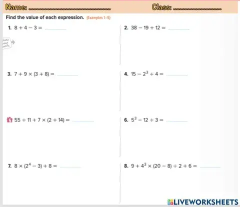 Numerical Expressions