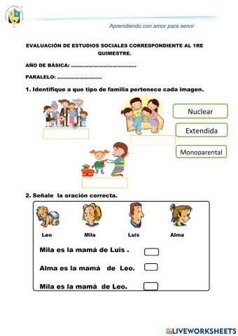 Evaluación Estudios Sociales