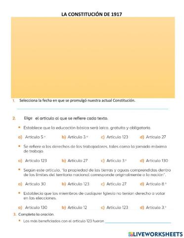 La constitución de 1917