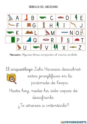 JEROGLÍFICO EGIPCIO