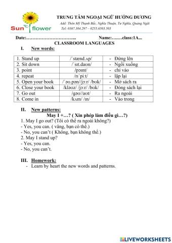 Classroom languages