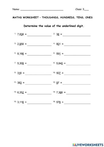 Grade 3 - Maths