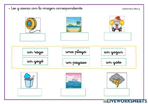 Lee y asocia con la imagen - letra y