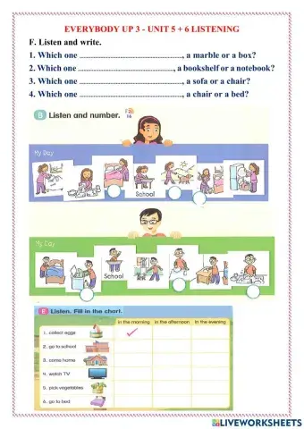 Everybody up 3 - unit 5,6 - listening