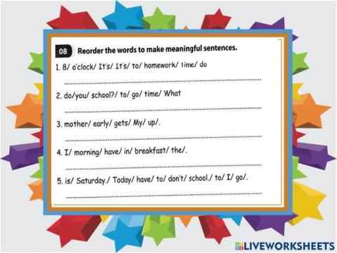 Order the words u11 -G4