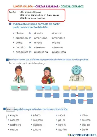 Ortografía-cortar ao final de liña
