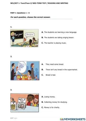 Ket 2 midterm read and write