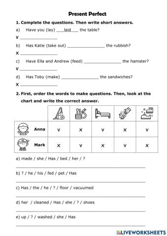 Present Perfect Practise