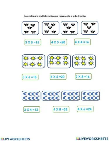 Noción de multiplicación