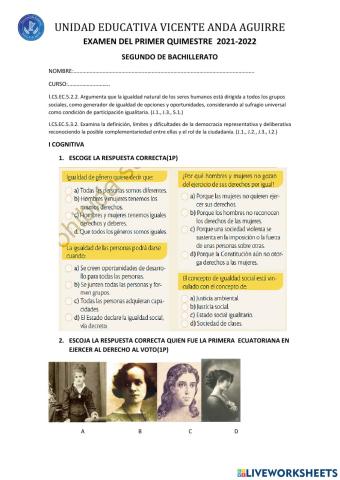 Examen primer q segundo