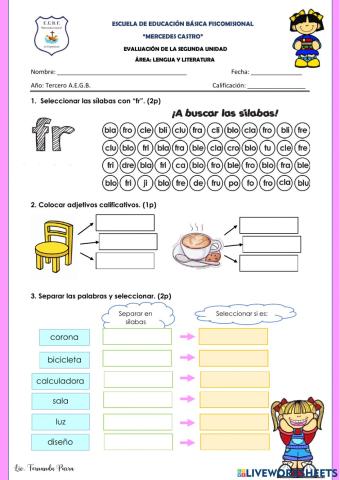 Evaluación de Lengua y Literatura