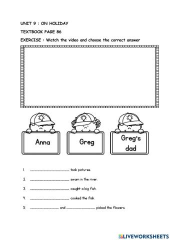 Year 3 : unit 9 : on holiday