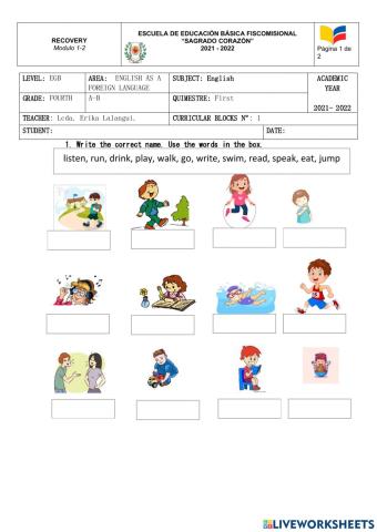 Simple present tense