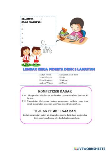 E-lkpd Lanjutan kekuatan asam-basa