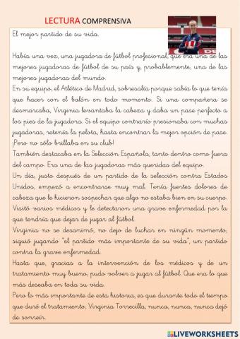 Comprensión Lectora - Virginia Torrecilla