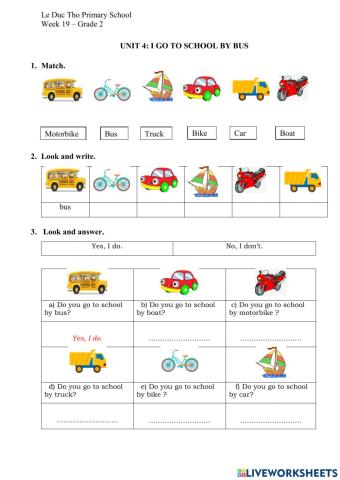 Grade 2 - Week 19 - Lesson 1,2