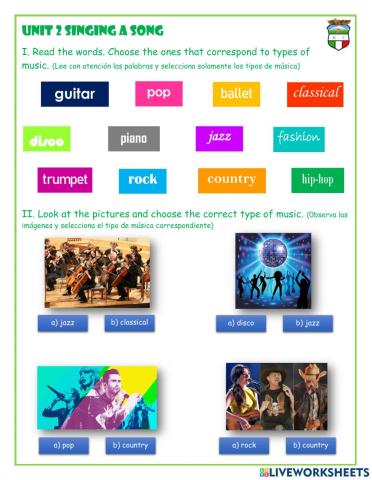 Unit 2 Singing a song