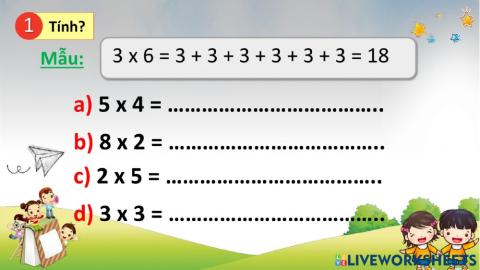 BTT2 - Tuần 19 - Phép nhân tiết 2
